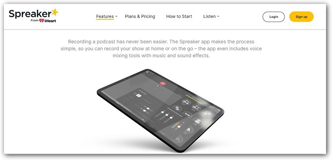 интерфейс spreaker